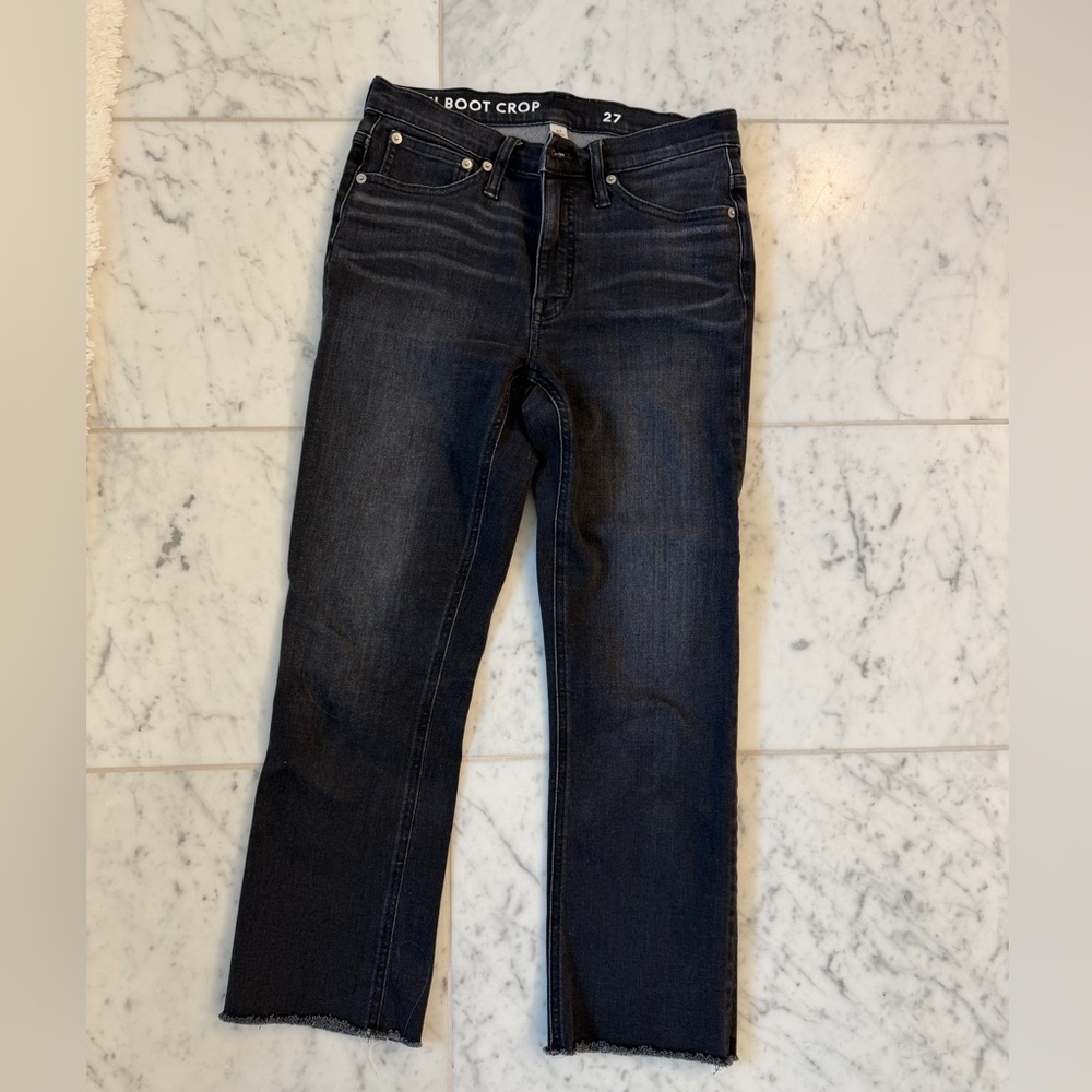 J.Crew Cropped Black Denim Jeans